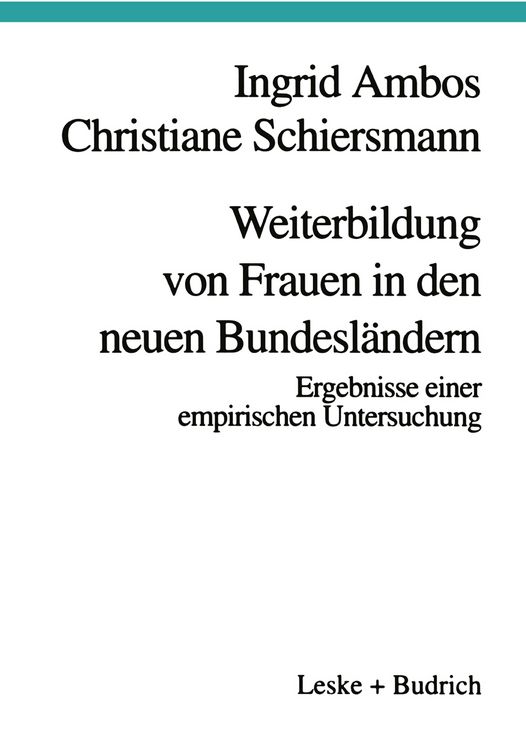 Produktbild: Weiterbildung von Frauen in den neuen Bundesl&auml;ndern