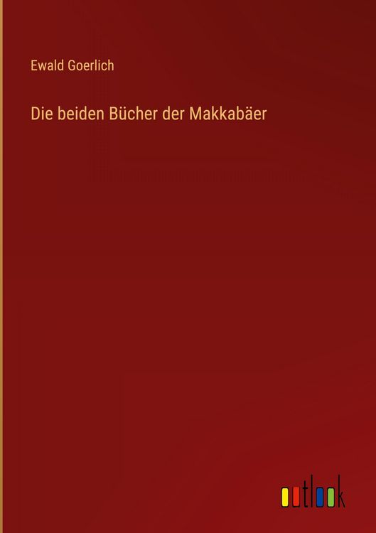 Produktbild: Die beiden B&uuml;cher der Makkab&auml;er