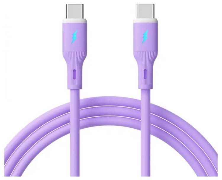 Produktbild: Akyga USB-Kabel USB-C&reg; Stecker, USB-C&reg; Stecker 1m Violett AK-USB-70