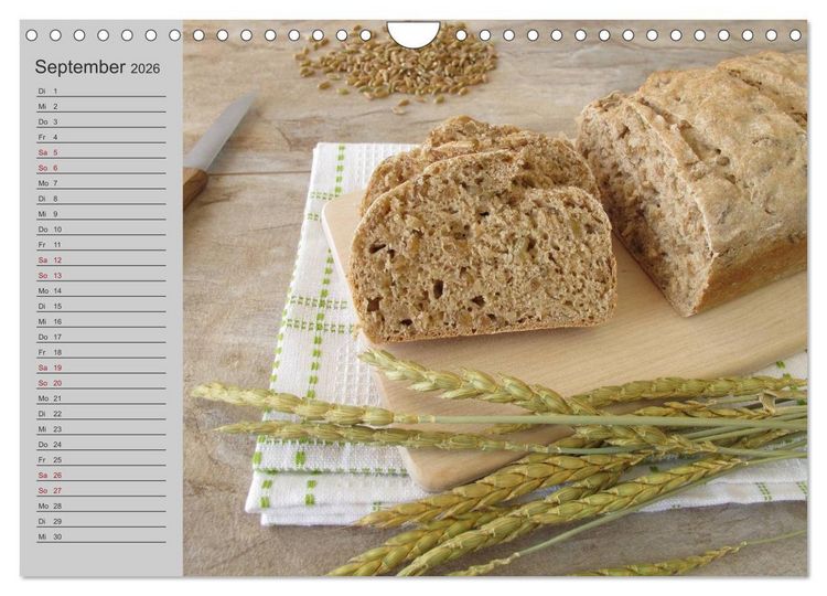 Produktbild: Frisch gebackene Brote und Br&ouml;tchen (Wandkalender 2026 DIN A4 quer), CALVENDO Monatskalender