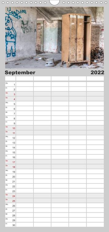 Produktbild: Familienplaner Lost Places in Deutschland (Wandkalender 2022 , 21 cm x 45 cm, hoch)