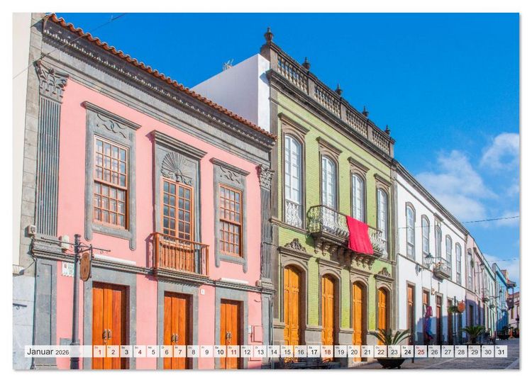 Produktbild: Gran Canaria &ndash; Natur trifft Geschichte (Tischkalender 2026 DIN A5 quer), CALVENDO Monatskalender