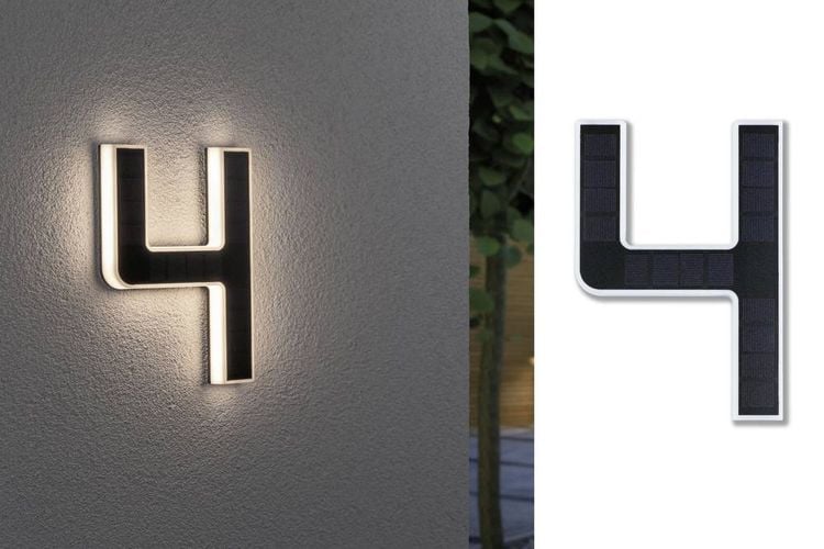 Produktbild: Paulmann 79845 Solar-Hausnummernleuchte 0.20W Warmweiß Schwarz