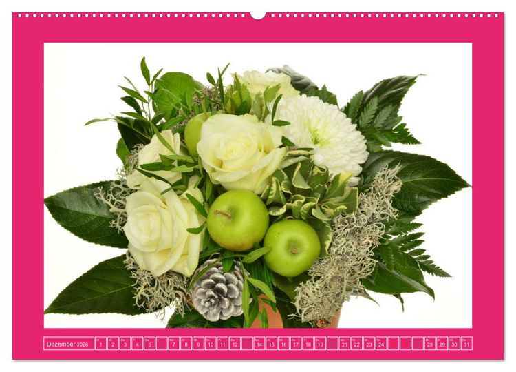 Produktbild: F&uuml;r jeden Monat ein Dankesch&ouml;n an Dich! - 12 Blumenstr&auml;u&szlig;e (hochwertiger Premium Wandkalender 2026 DIN A2 quer), Kunstdruck in Hochglanz