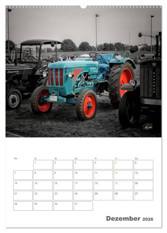 Produktbild: Oldtimer - Trecker Liebe (Wandkalender 2026 DIN A2 hoch), CALVENDO Monatskalender