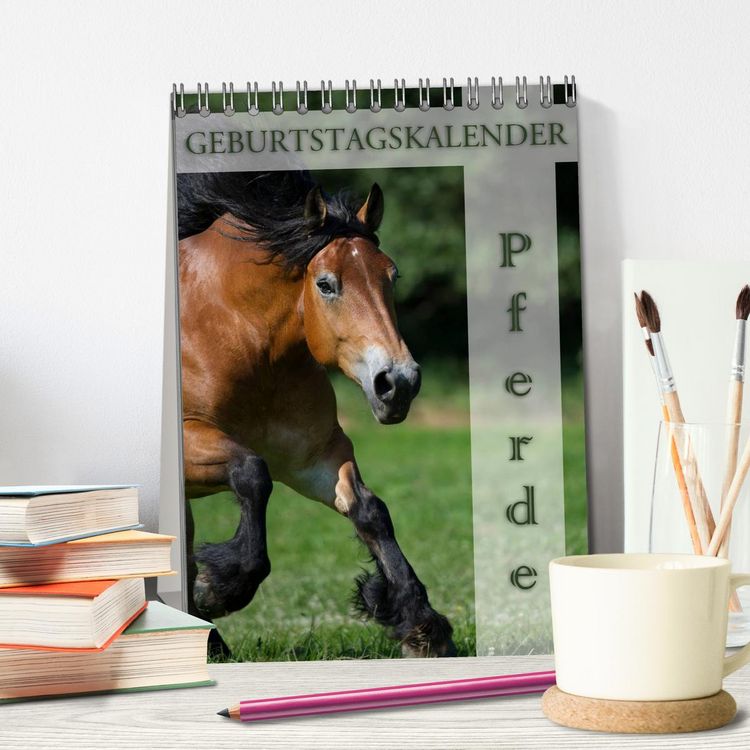 Produktbild: Pferde / Planer (Tischkalender 2026 DIN A5 hoch), CALVENDO Monatskalender