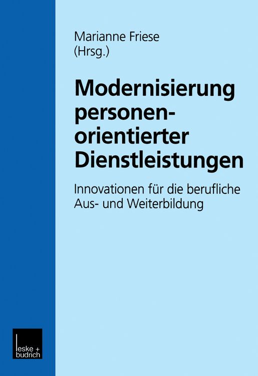 Produktbild: Modernisierung personenorientierter Dienstleistungen