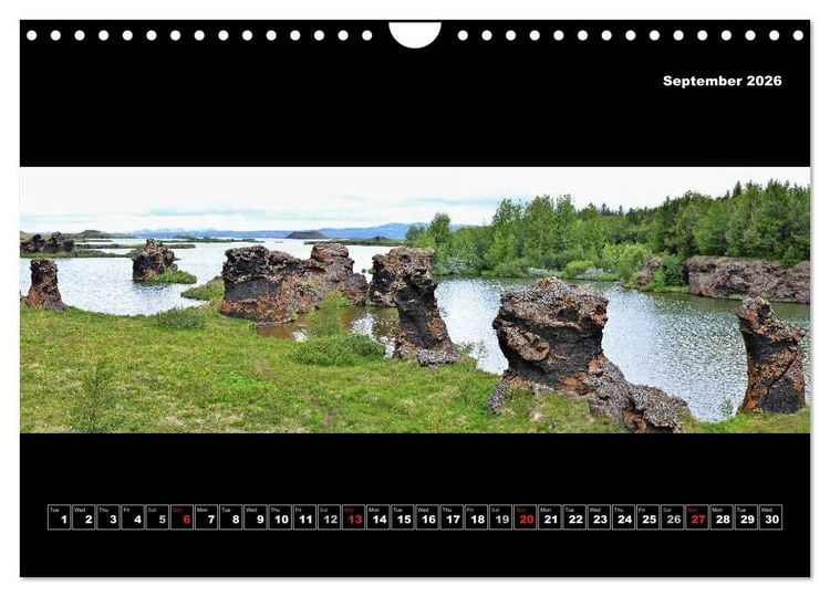 Produktbild: Iceland - Panoramic photographies (Wall Calendar 2026 DIN A4 landscape), CALVENDO 12 Month Wall Calendar