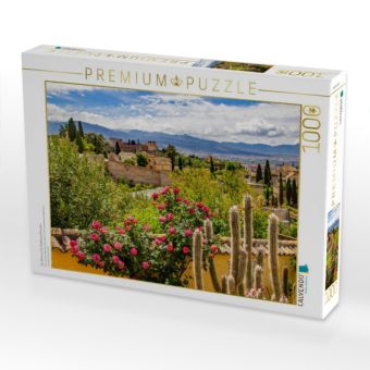 Produktbild: CALVENDO Puzzle Der Blick auf die Stadtburg Alhambra | 1000 Teile Lege-Gr&ouml;&szlig;e 64x48cm Foto-Puzzle f&uuml;r gl&uuml;ckliche Stunden