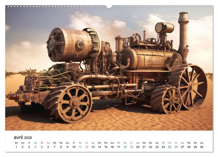 Produktbild: M&eacute;caniques fantastiques (Calendrier mural 2026 DIN A2 vertical) calendrier de bureau