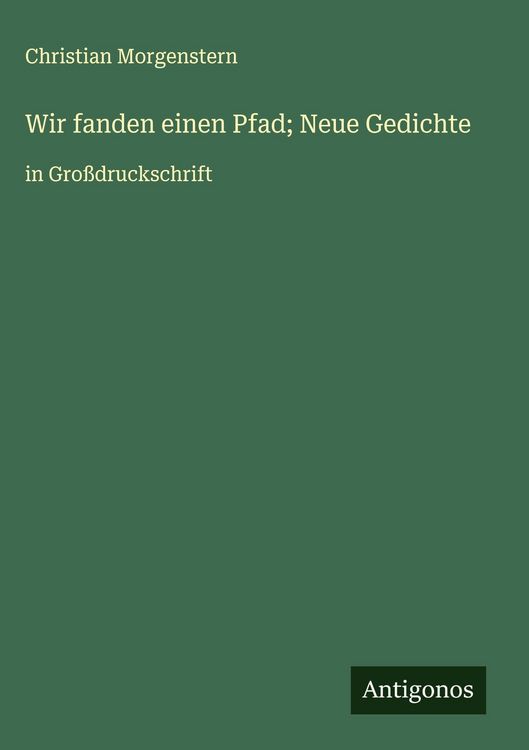 Produktbild: Wir fanden einen Pfad; Neue Gedichte