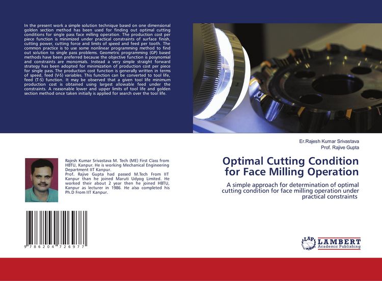 Produktbild: Optimal Cutting Condition for Face Milling Operation