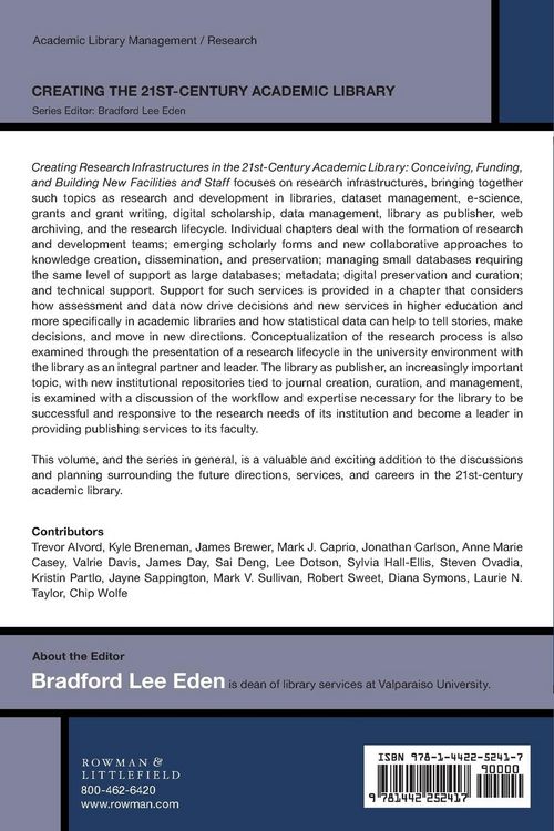 Produktbild: Creating Research Infrastructures in the 21st-Century Academic Library