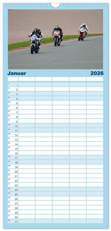 Produktbild: Familienplaner 2026 - Sachsenring Classic mit 5 Spalten (Wandkalender, 21 x 45 cm) CALVENDO