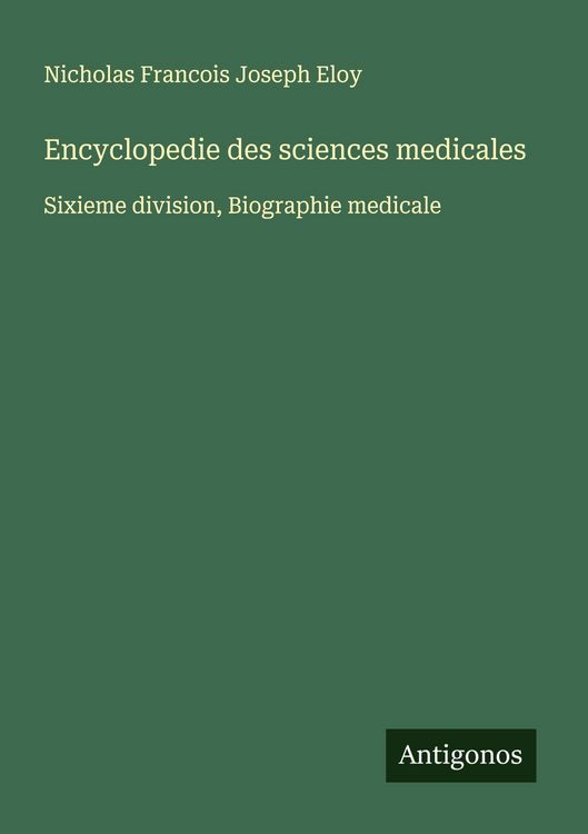 Produktbild: Encyclopedie des sciences medicales