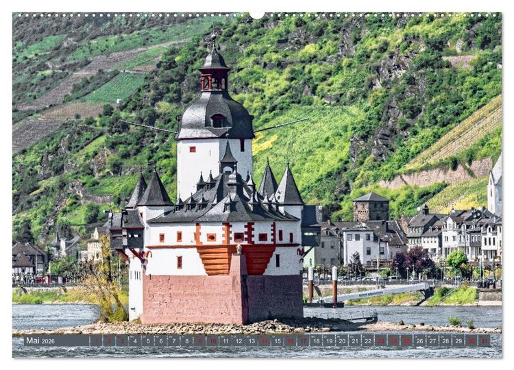 Produktbild: Burgen der Rheinromantik (hochwertiger Premium Wandkalender 2026 DIN A2 quer), Kunstdruck in Hochglanz