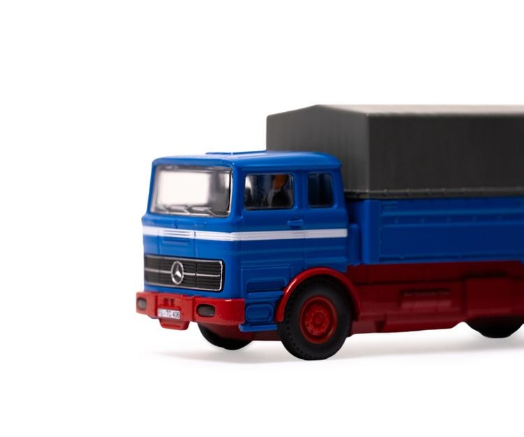 Produktbild: Carson Modellsport 500504157 MB 1620 Plane mit Anh&auml;nger 1:87 RC Modellauto Elektro LKW inkl. Akku, Ladeger&auml;t und Senderbatterien