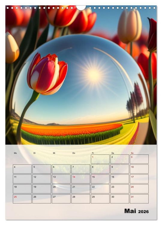 Produktbild: Gespiegelte Landschaft (Wandkalender 2026 DIN A3 hoch), CALVENDO Monatskalender
