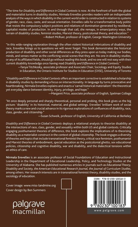 Produktbild: Disability and Difference in Global Contexts