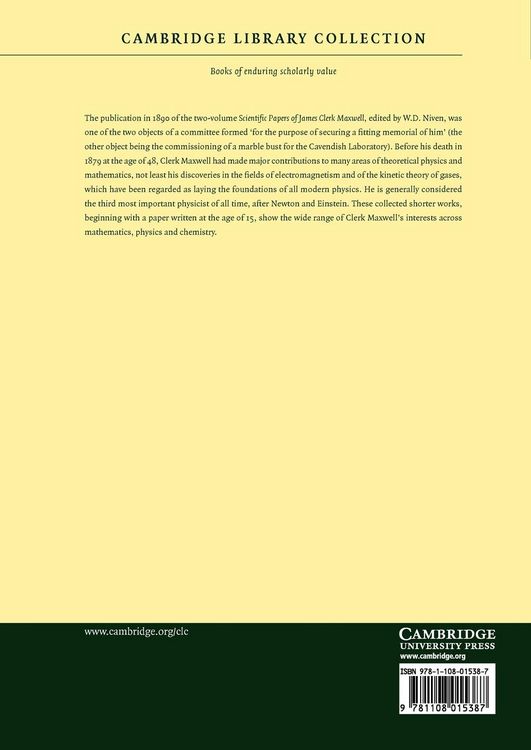Produktbild: The Scientific Papers of James Clerk Maxwell - Volume 2