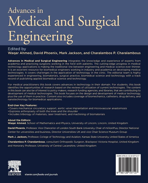 Produktbild: Advances in Medical and Surgical Engineering