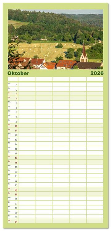 Produktbild: Familienplaner 2026 - G&uuml;ttingen im Hegau mit 5 Spalten (Wandkalender, 21 x 45 cm) CALVENDO