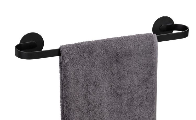 Produktbild: Turbo-Loc&reg; Badetuchstange Uno Mod. Bivio Black matt, 40 cm, aus Aluminium
