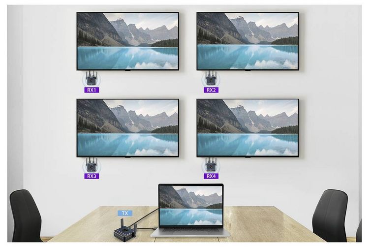 Produktbild: EZCast Omni One Wireless HDMI Extender HDMI&reg;, USB-C&reg; (DP Alt Mode) HDMI Extender 800m