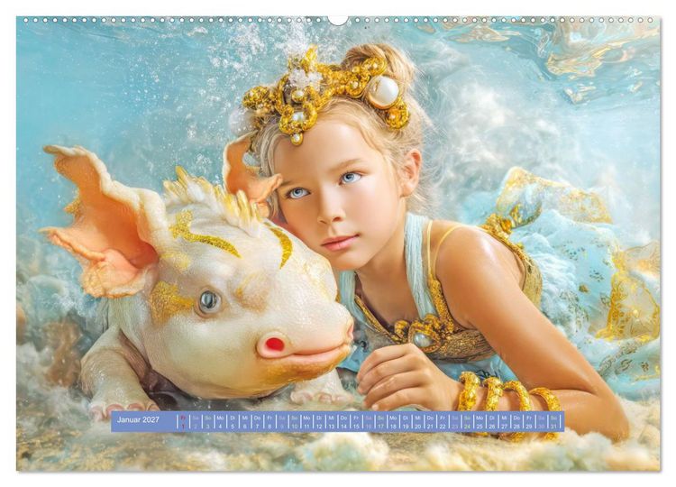 Produktbild: Als ich von einer Wasserkreatur tr&auml;umte - Fantasiewerke (hochwertiger Premium Wandkalender 2027 DIN A2 quer), Kunstdruck in Hochglanz