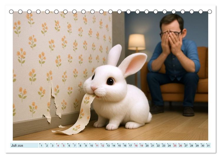Produktbild: Vom Gl&uuml;ck, ein Nagetier zu sein (Tischkalender 2026 DIN A5 quer), CALVENDO Monatskalender