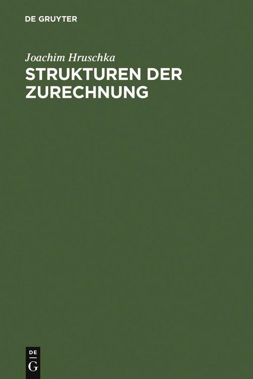 Produktbild: Strukturen der Zurechnung
