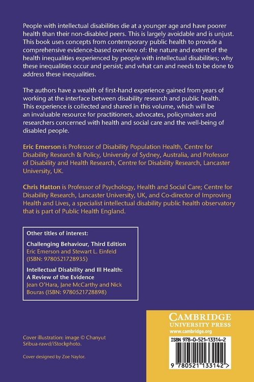 Produktbild: Health Inequalities and People with Intellectual Disabilities