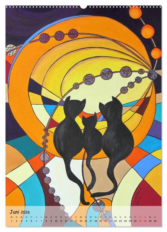 Produktbild: K&auml;tz, Petra Kolossa, Pop-Art-Kunstdrucke (hochwertiger Premium Wandkalender 2026 DIN A2 hoch), Kunstdruck in Hochglanz