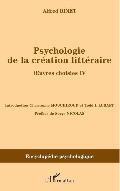 Produktbild: Psychologie de la cr&eacute;ation litt&eacute;raire