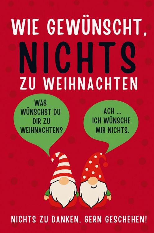 Produktbild: Wie gew&uuml;nscht, NICHTS zu Weihnachten!
