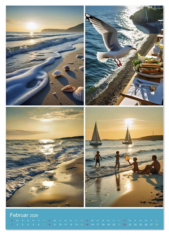 Produktbild: Endlich Ostsee Urlaub (Wandkalender 2026 DIN A4 hoch), CALVENDO Monatskalender