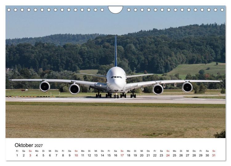 Produktbild: Airbus A380 Superjumbo 2027 (Wandkalender 2027 DIN A4 quer), CALVENDO Monatskalender