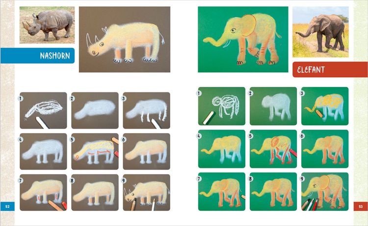 Produktbild: Tiere malen mit Tafelkreide. F&uuml;r Kinder ab 5 Jahren