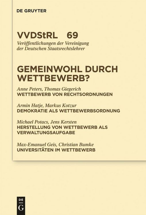 Produktbild: Gemeinwohl durch Wettbewerb?
