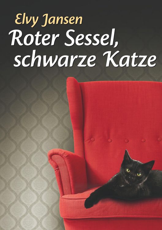 Produktbild: Roter Sessel, schwarze Katze