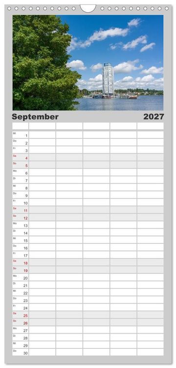 Produktbild: Familienplaner 2027 - Unterwegs in Schleswig mit 5 Spalten (Wandkalender, 21 x 45 cm) CALVENDO