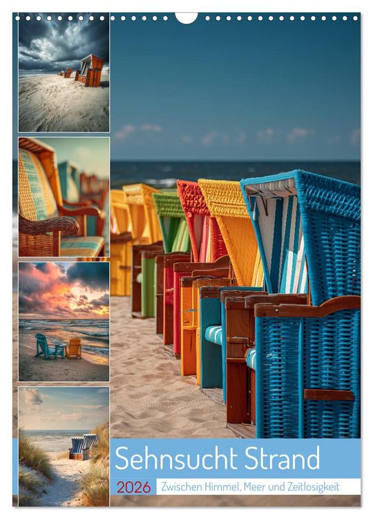 Produktbild: Sehnsucht Strand (Wandkalender 2026 DIN A3 hoch), CALVENDO Monatskalender