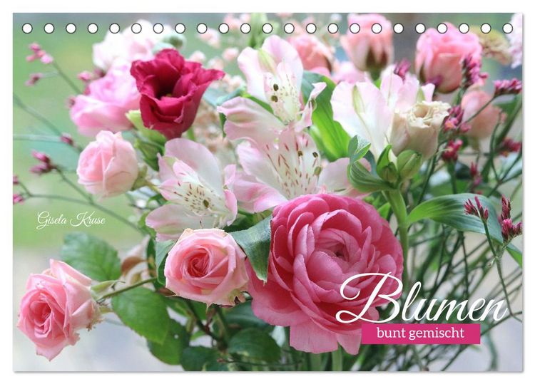 Produktbild: Blumen, bunt gemischt (Tischkalender 2027 DIN A5 quer), CALVENDO Monatskalender