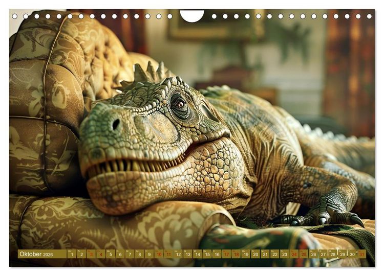 Produktbild: Wie w&auml;re es mit einem Dinosaurier als Haustier? (Wandkalender 2026 DIN A4 quer), CALVENDO Monatskalender