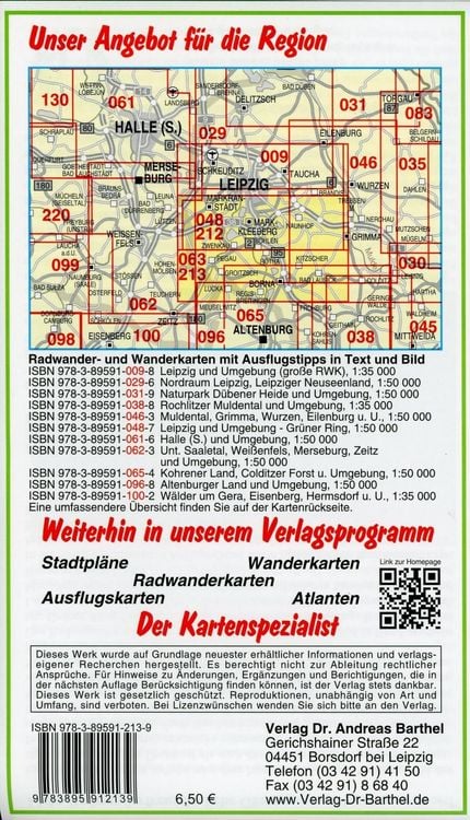 Produktbild: Radwander- und Wanderkarte S&uuml;draum Leipzig 1 : 50 000