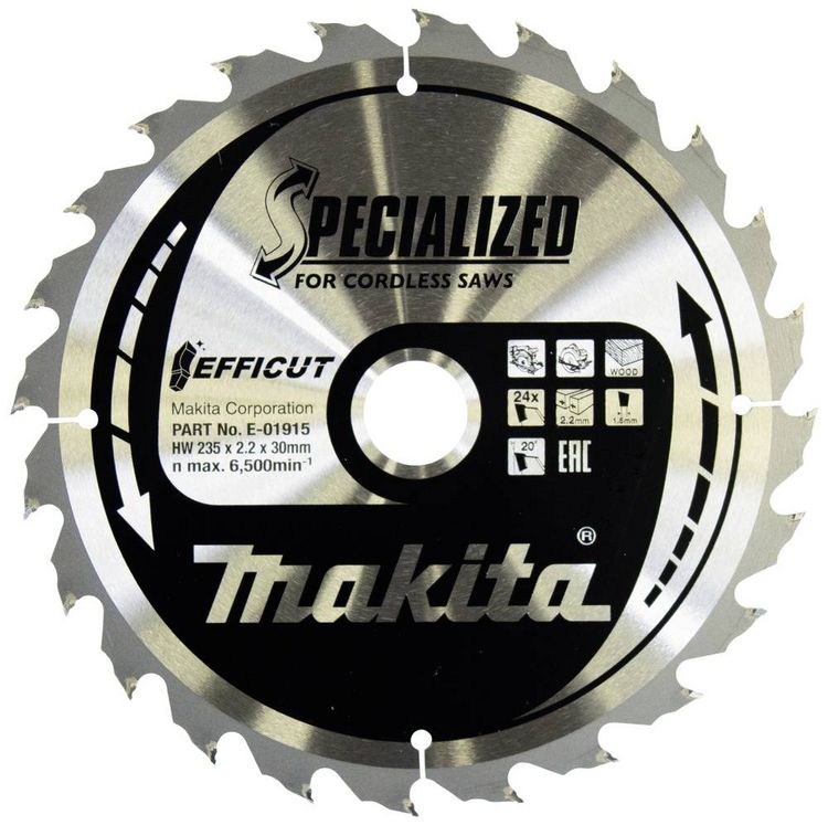 Produktbild: Makita E-01915 Kreiss&auml;geblatt 235 x 30 x 2.2mm Z&auml;hneanzahl: 24 1St.