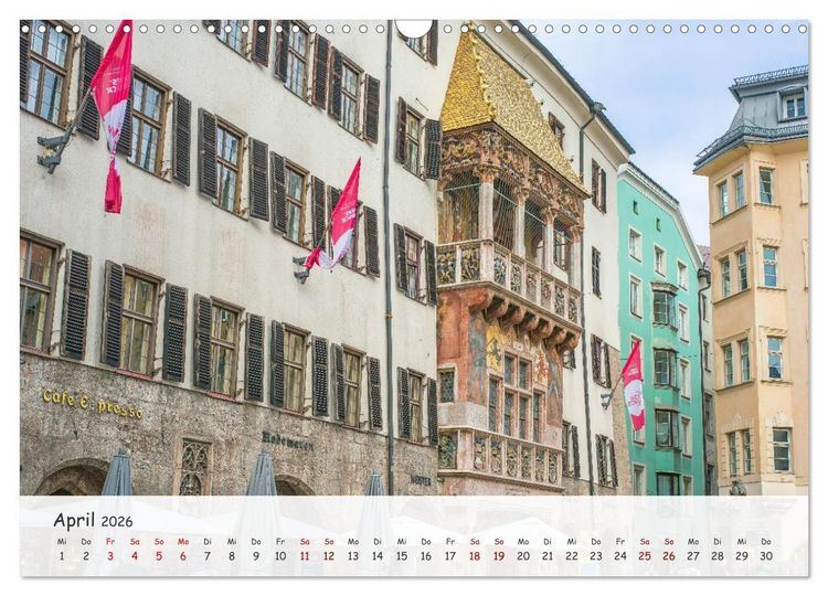 Produktbild: Innsbruck - Die sch&ouml;ne Hauptstadt Tirols (Wandkalender 2026 DIN A3 quer), CALVENDO Monatskalender
