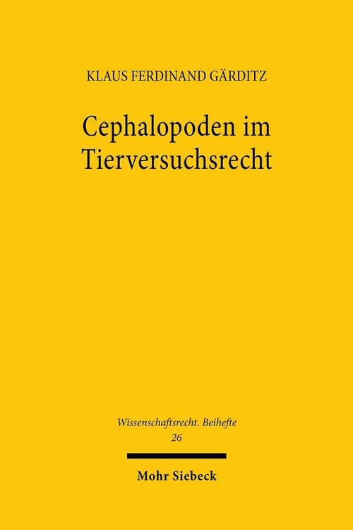 Produktbild: Cephalopoden im Tierversuchsrecht