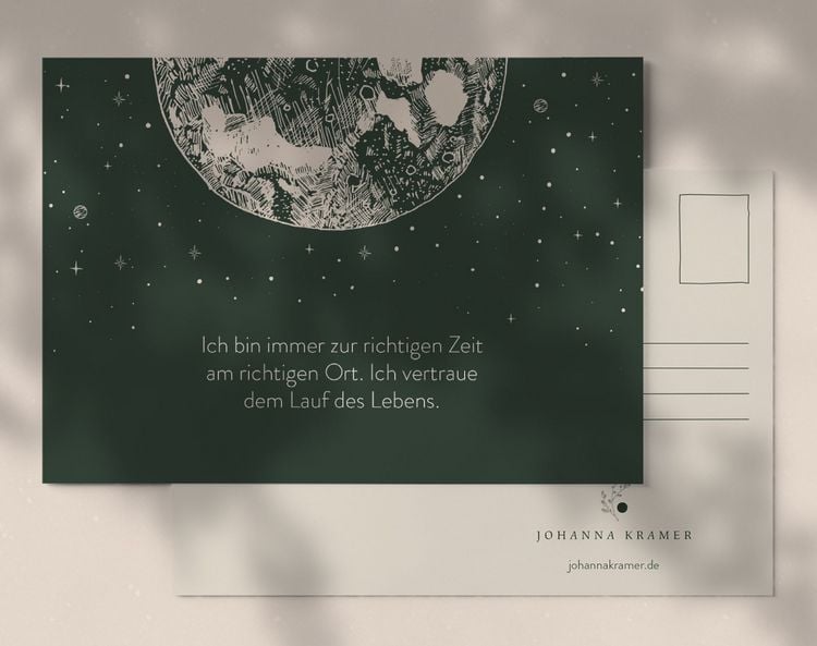 Produktbild: Sch&ouml;nes Postkarten Set "Sei wie der Mond"