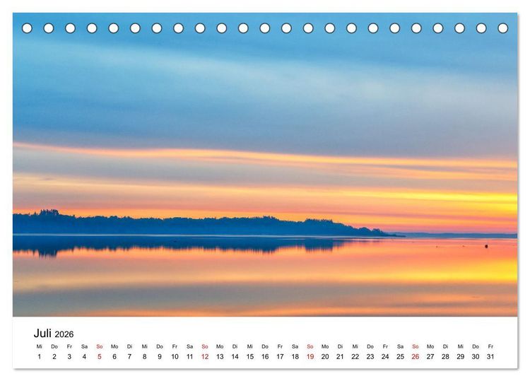 Produktbild: Traumhafter Chiemsee - eine kalendarische Reise (Tischkalender 2026 DIN A5 quer), CALVENDO Monatskalender